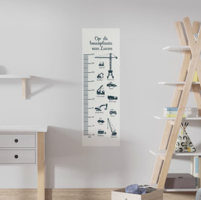 Groeimeter (muursticker) Op de Bouwplaats - Afbeelding 2