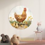 Muurcirkel Kippen | Ø 40 tot 140 cm - Afbeelding 2