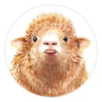 Muurcirkel Schaap | Ø 40 tot 140 cm