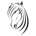 muursticker-paardenhoofd-lijn