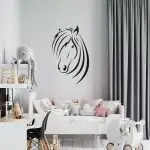 Muursticker Paardenhoofd | lijnen - Afbeelding 2