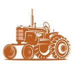Muursticker Oude Tractor