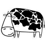 Muursticker Cow